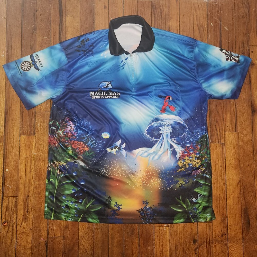 Jason's Ocean Surf Polo Zip Up T-Shirt